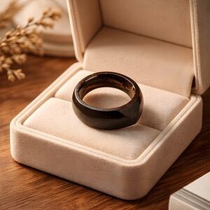 *NEW* Dark Brown Abstract Coconut Ring